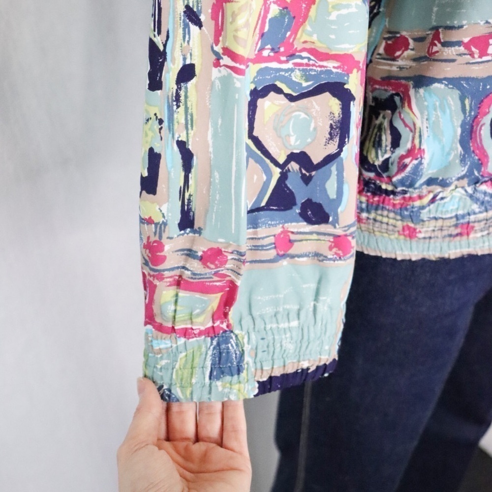VINTAGE Made in Germany Abstract Jacket Blouse - Picture 8 of 16